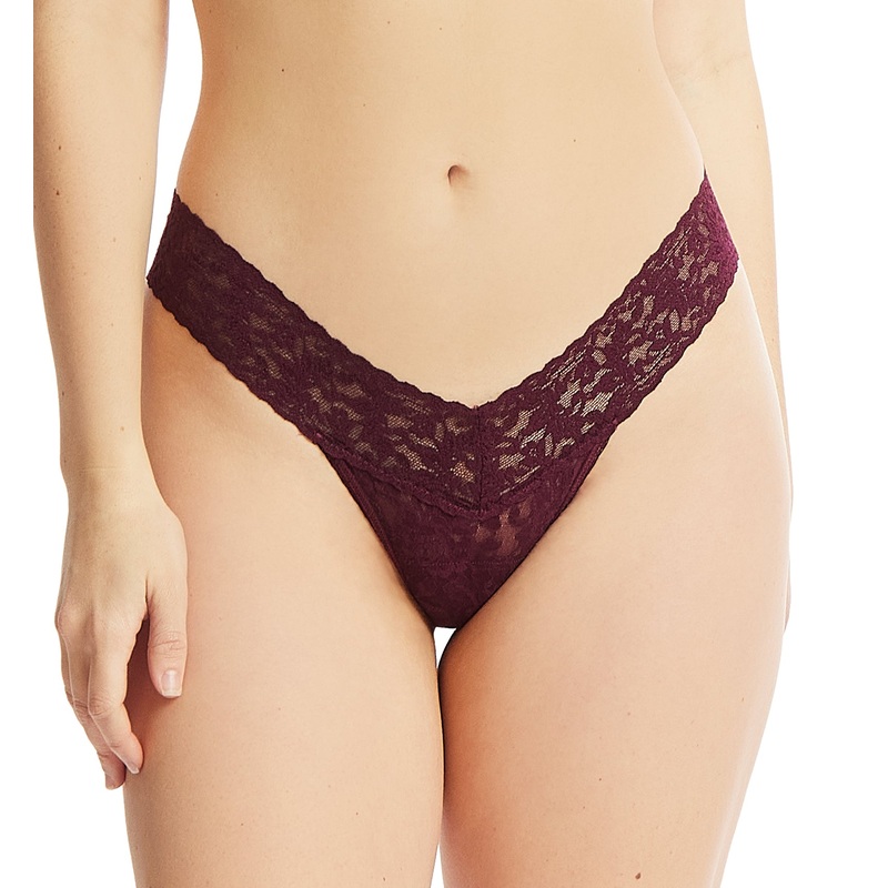 Hanky Panky Signature Lace Low Rise Thong (4911P) – Dried Cherry