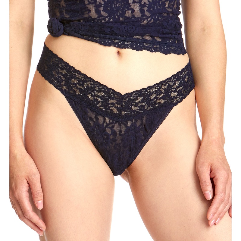 Hanky Panky Signature Lace Original Rise Thong (4811P) – Navy
