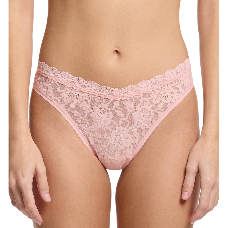 Hanky Panky Signature Lace V-Front High Cut Thong (481854) – Pretty In Peach