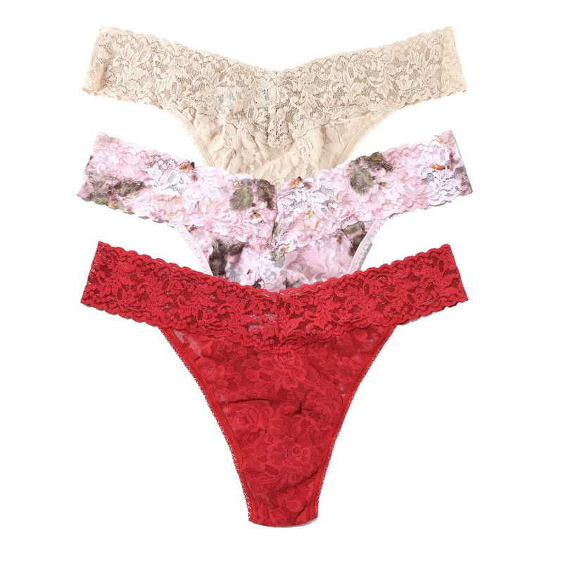 Hanky Panky 3-PACK Signature Lace Original Rise Thong (48113PK) – Antique Lily