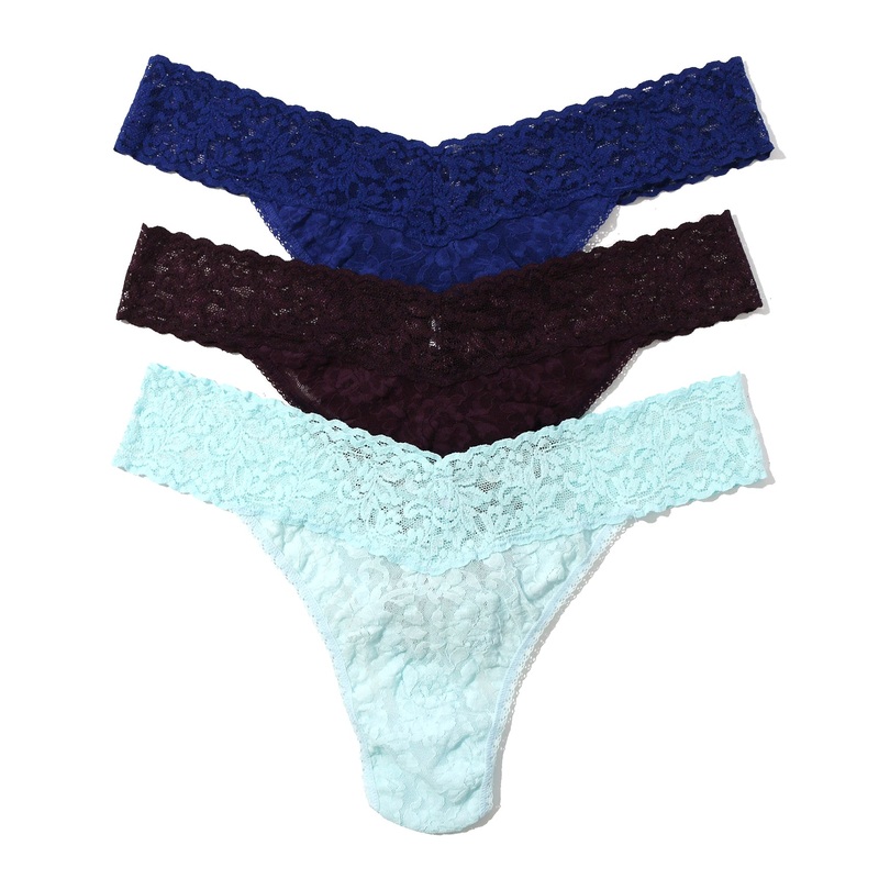 Hanky Panky 3-PACK Signature Lace Original Rise Thong (48113PK) – Nightfall