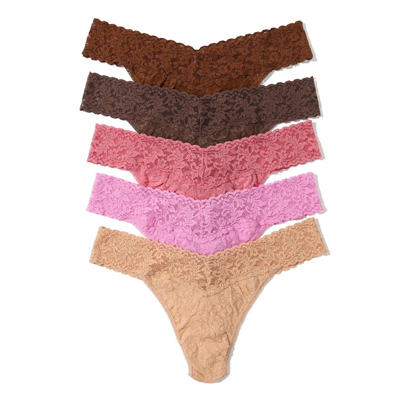 Hanky Panky 5-PACK Signature Lace Original Rise Thong (48115PK) – Outline