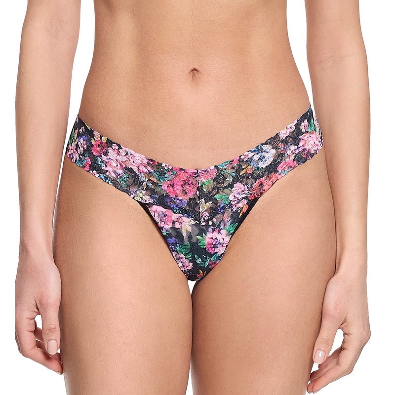 Hanky Panky Signature Lace Printed Low Rise Thong (PR4911P) – Dark Peoni