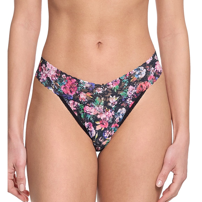 Hanky Panky Signature Lace Printed Original Rise Thong (PR4811P) – Dark Peoni