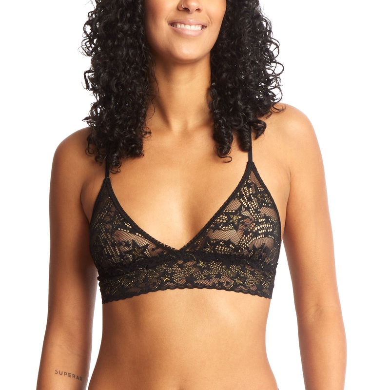 Hanky Panky Night Fever Triangle Bralette (157426) – Black/Gold