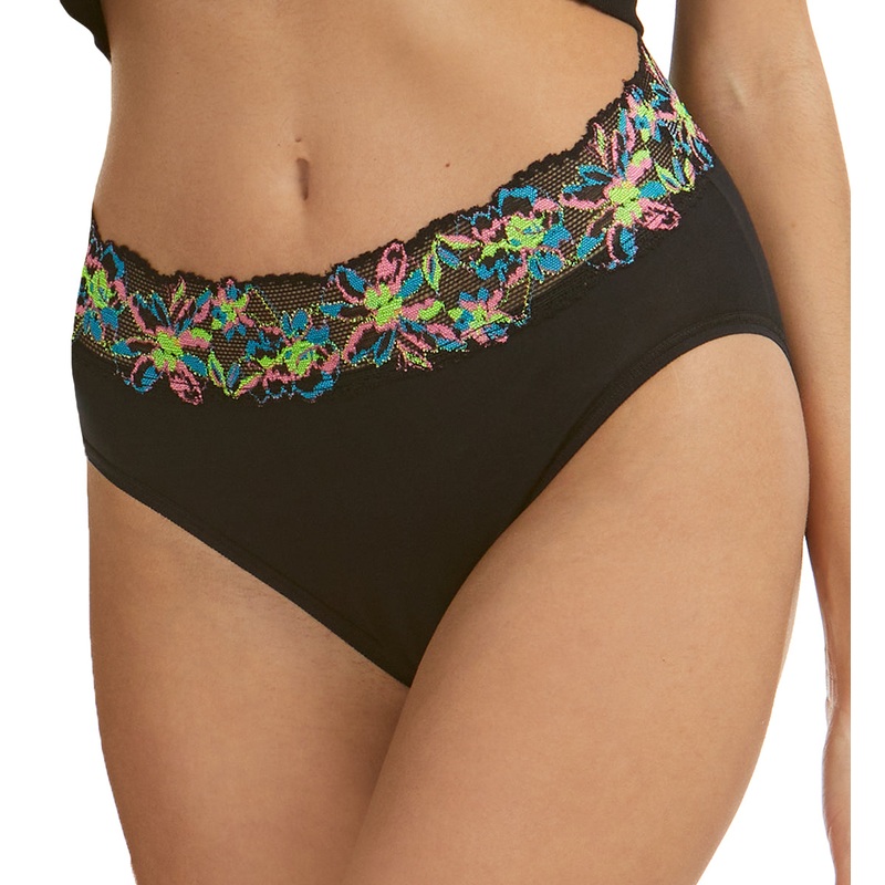Hanky Panky Cotton-Spandex French Brief (892462) – Black Multi