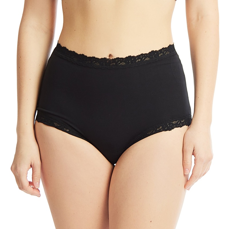 Hanky Panky Supima Cotton High Rise Boyshort (891292) – Black