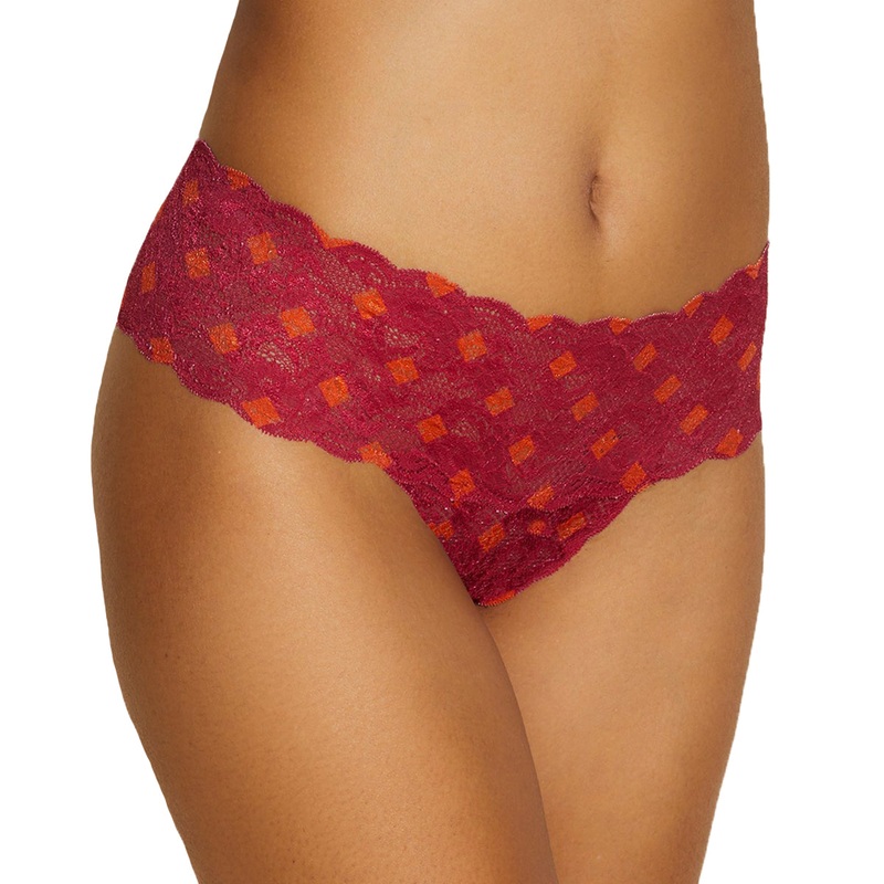 Cosabella Never Say Never Printed Comfie Thong (NEVEP0343) – Diamond Deep Ruby