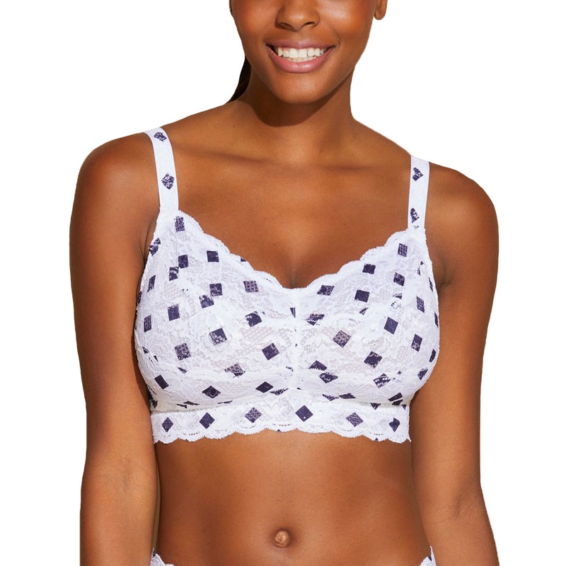 Cosabella Never Say Never Printed CURVY Sweetie Bralette (NEVEP1310) – Diamond Navy