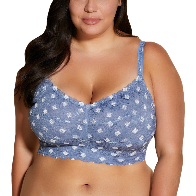 Cosabella Never Say Never Printed SUPER CURVY Sweetie Bralette (NEVEP1322) – Blue Diamond