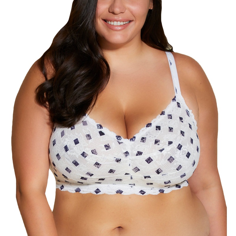 Cosabella Never Say Never Printed SUPER CURVY Sweetie Bralette (NEVEP1322) – Diamond Navy