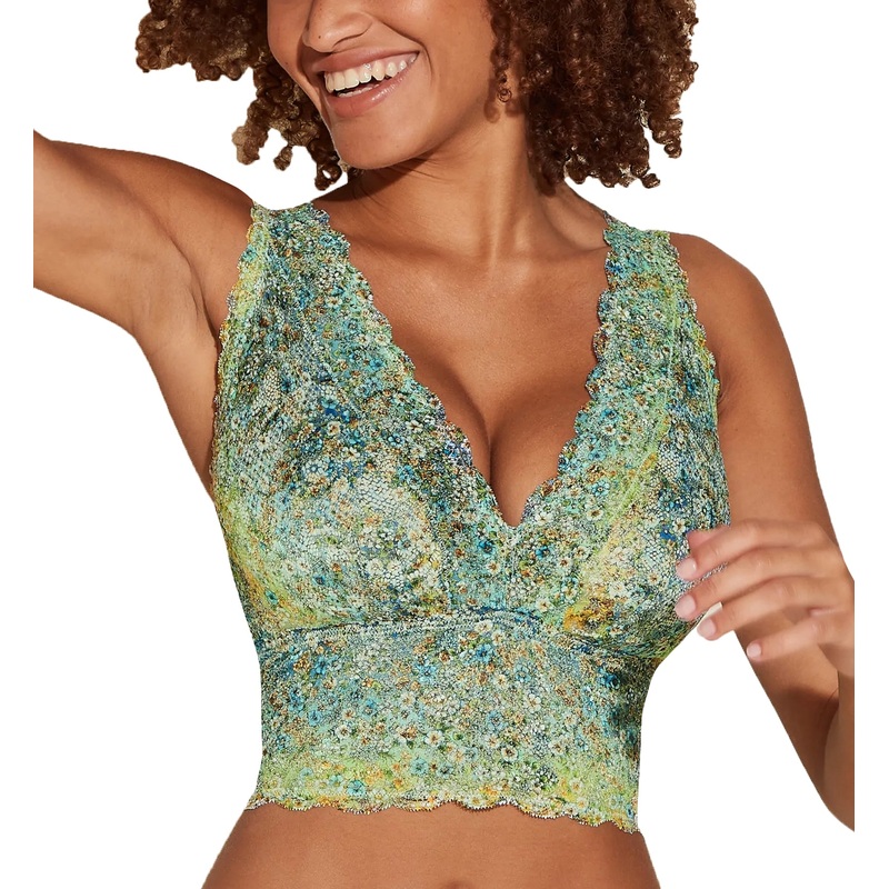 Cosabella NSN Printed CURVY Plungie Longline Bralette (NEVEP1385) – Ombre Fleur