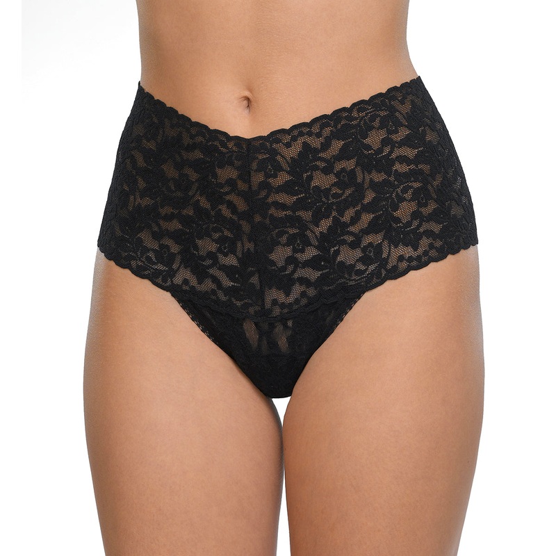 Hanky Panky Retro Lace Thong (9K1926P) – Black