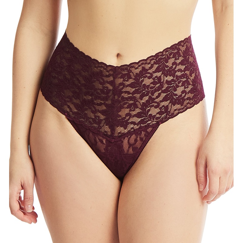 Hanky Panky Retro Lace Thong (9K1926P) – Dried Cherry