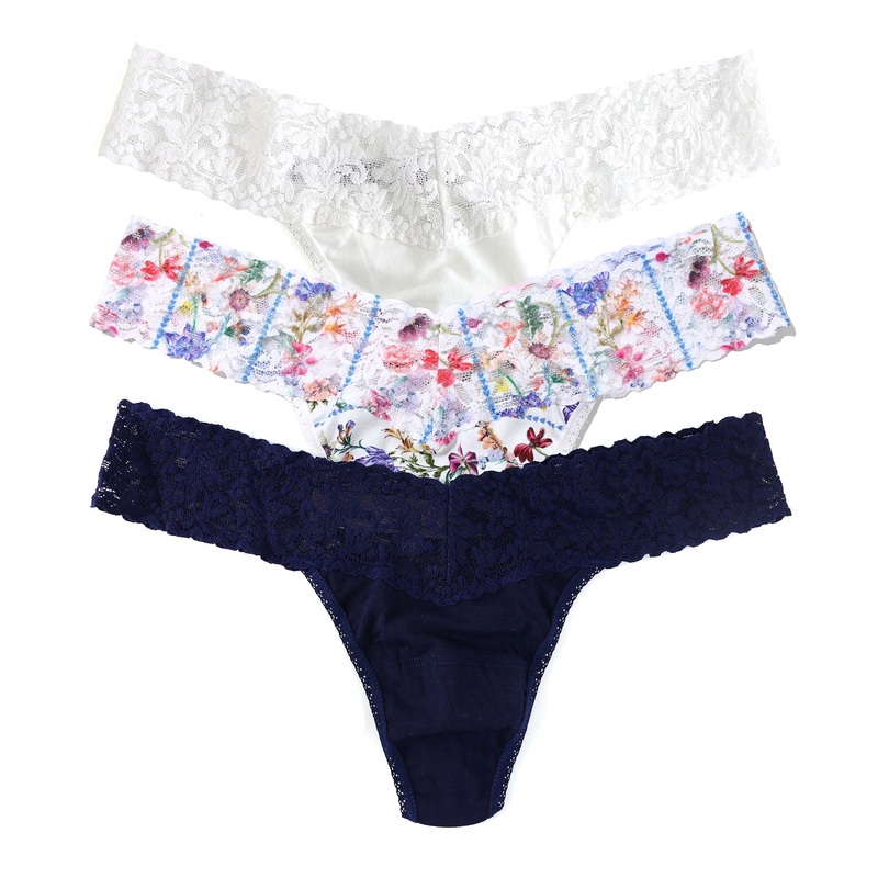Hanky Panky 3-PACK Cotton Low Rise Thong (8915813PK) – Flower Crown