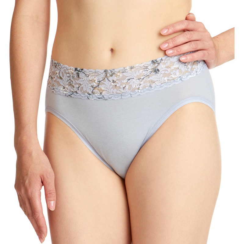 Hanky Panky Cotton-Spandex French Brief (892441) – Grey/Meadow