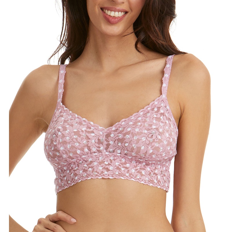 Hanky Panky Printed V-neck Retro Bralette (PR9K7272) – Pink Frosting