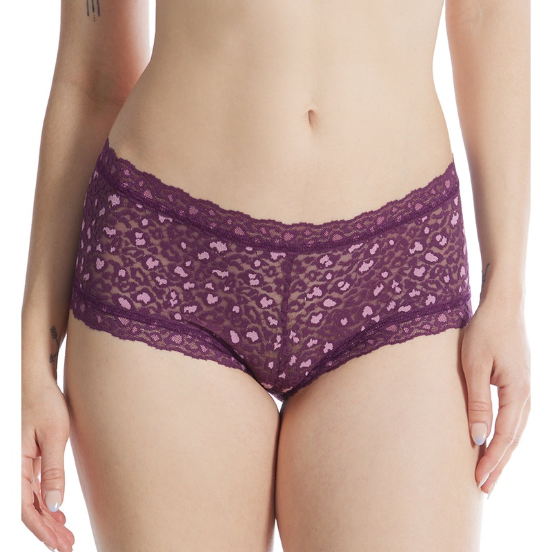 Hanky Panky Cross Dyed Leopard Boyshort (7J1201P) – Black Tulip/Lavender Tea