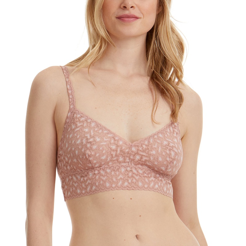 Hanky Panky Cross-Dyed Retro Bralette (7J7271) – Desert Rose/White