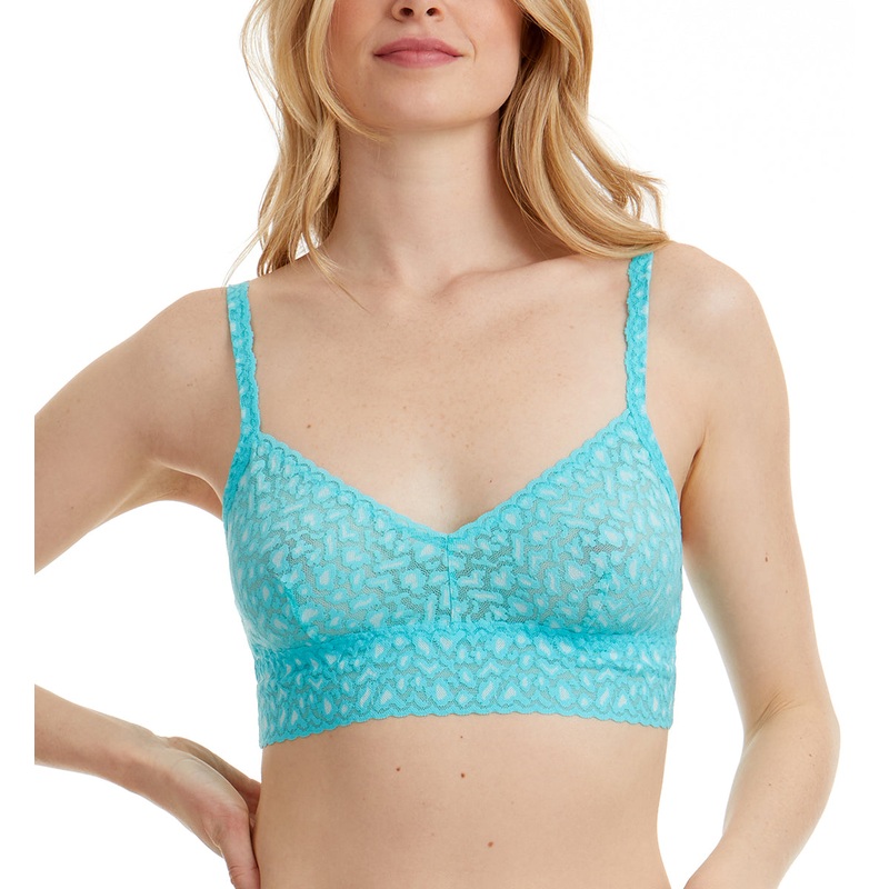 Hanky Panky Cross-Dyed Retro Bralette (7J7271) – Radiant Turquoise/White