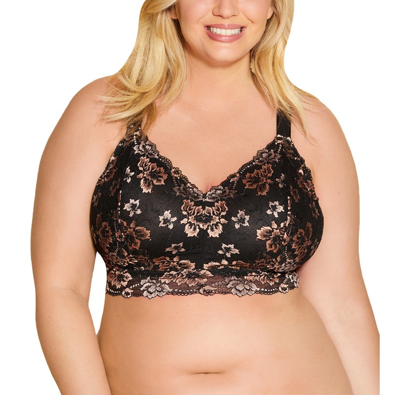 Cosabella Savona ULTRA Curvy Longline Bralette (SAVON1385) – Black/Mandorla