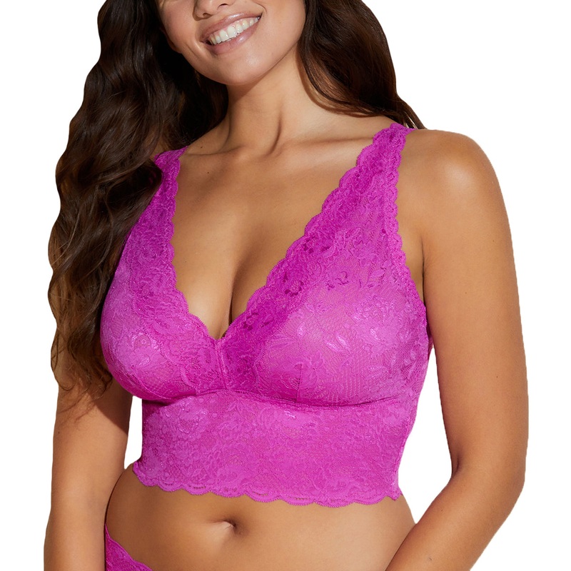 Cosabella Never Say Never CURVY Plungie Longline Bralette (NEVER1385) – Cape Fuchsia