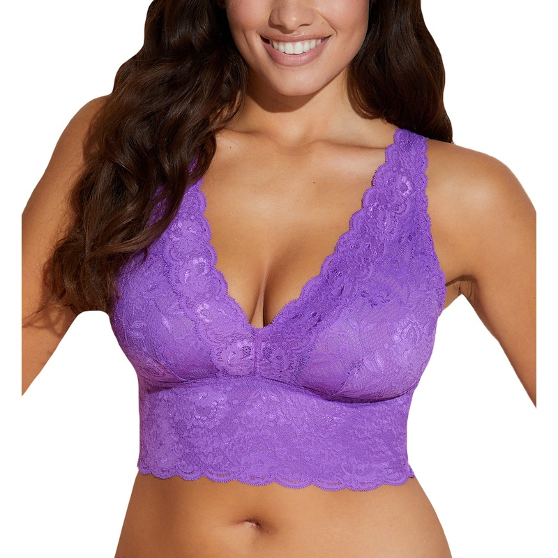 Cosabella Never Say Never CURVY Plungie Longline Bralette (NEVER1385) – Cyclamen