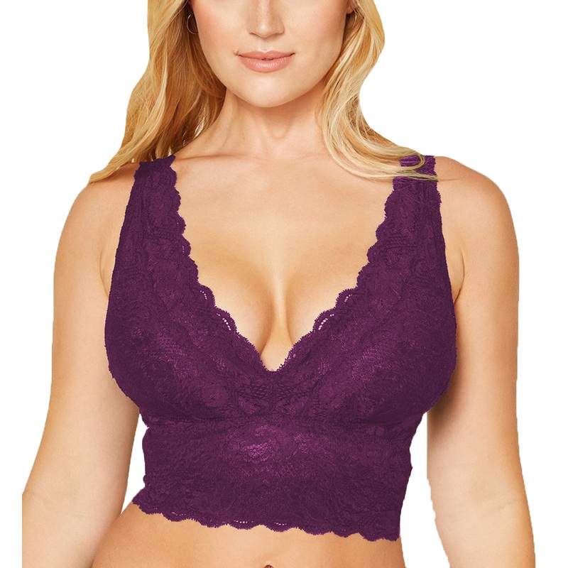 Cosabella Never Say Never CURVY Plungie Longline Bralette (NEVER1385) – Deep Purple