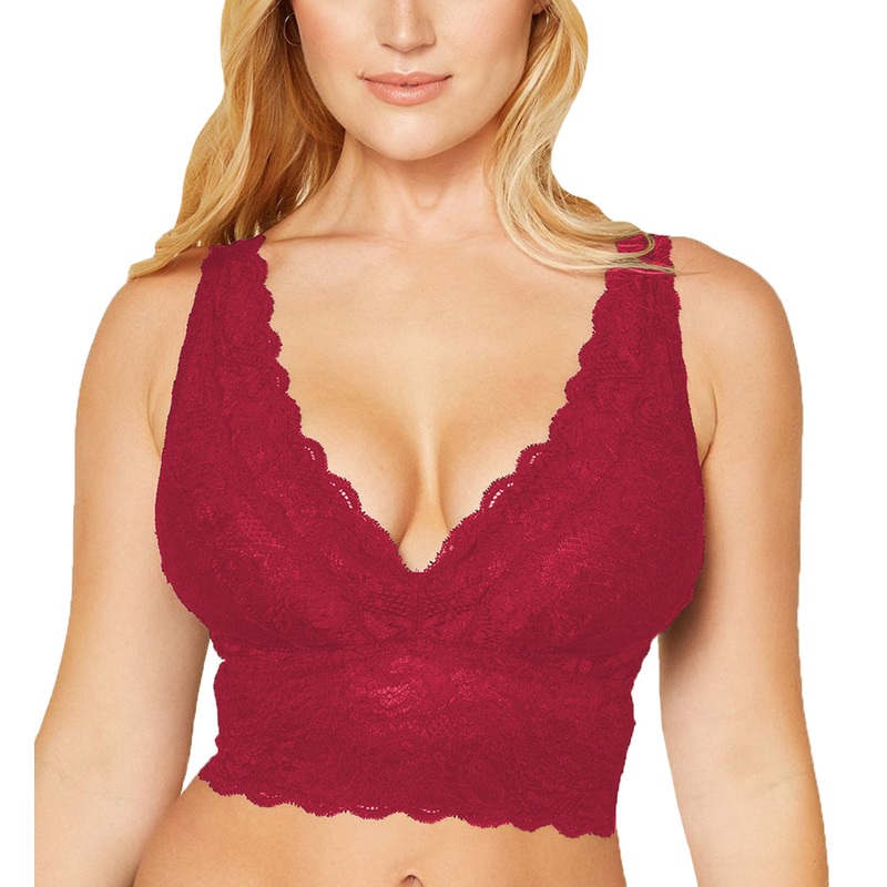 Cosabella Never Say Never CURVY Plungie Longline Bralette (NEVER1385) – Deep Ruby