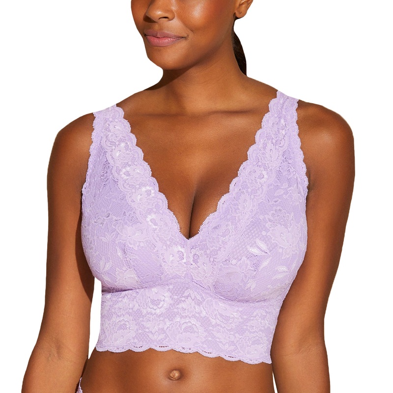 Cosabella Never Say Never CURVY Plungie Longline Bralette (NEVER1385) – Icy Violet