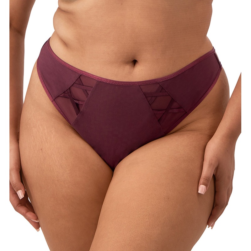 Elomi Sachi Matching Strappy Thong (4367) – Cabernet