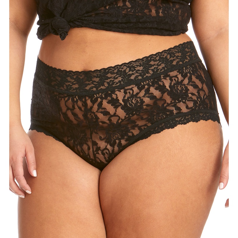 Hanky Panky Signature Lace Wideband Boyshort PLUS (481281X) – Black