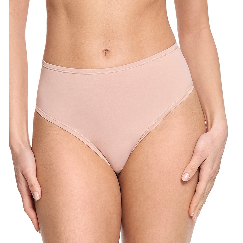 Hanky Panky YourFit High Cut Thong (6S1924) – Almond Milk