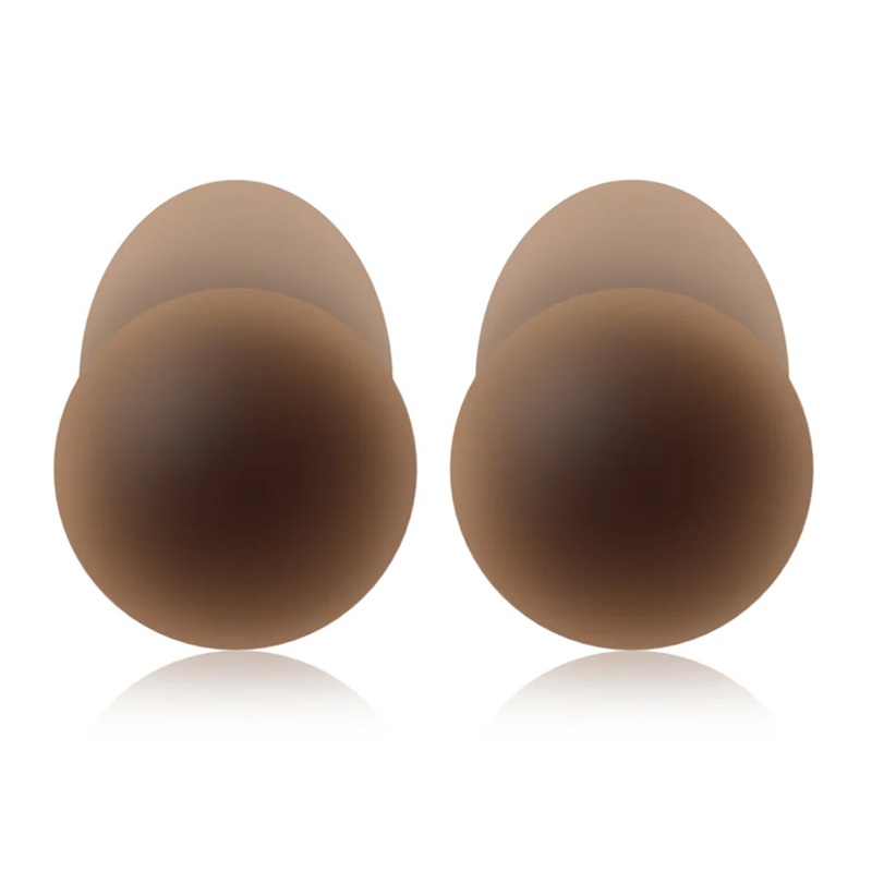 NOOD No-Show Extra Lift Adhesive Reusable Lifting Nipple Covers (4.75 inch) – Coffee / No. 9