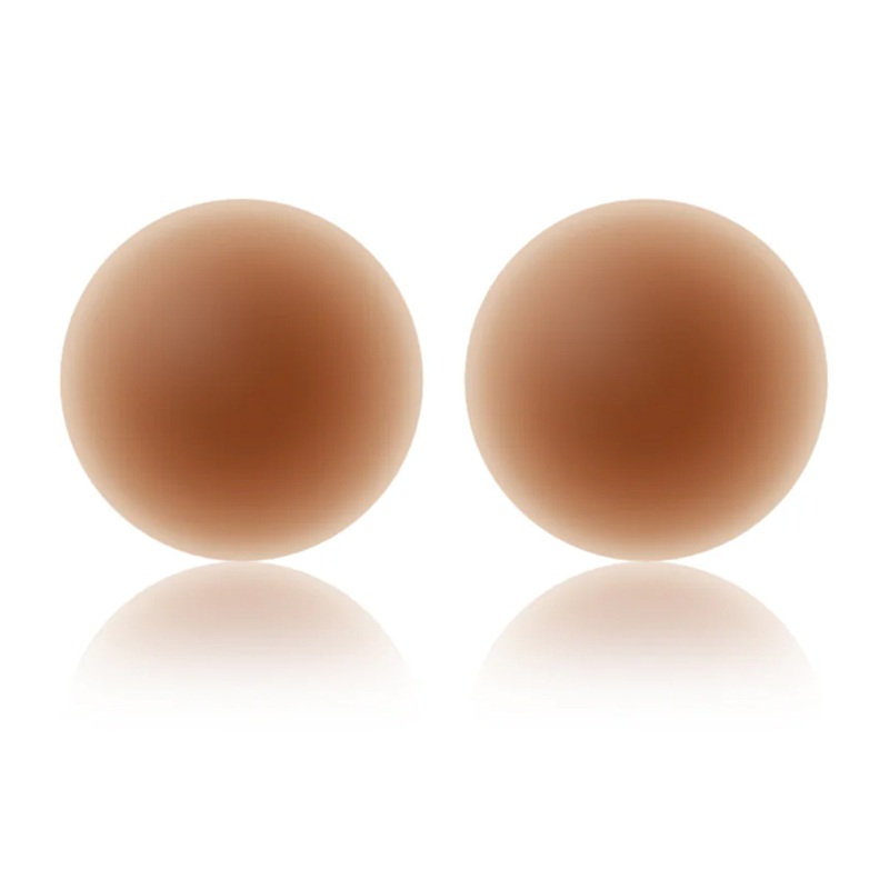 NOOD No-Show Round Adhesive Reusable Nipple Covers (3 inch) – Bronze / No. 7
