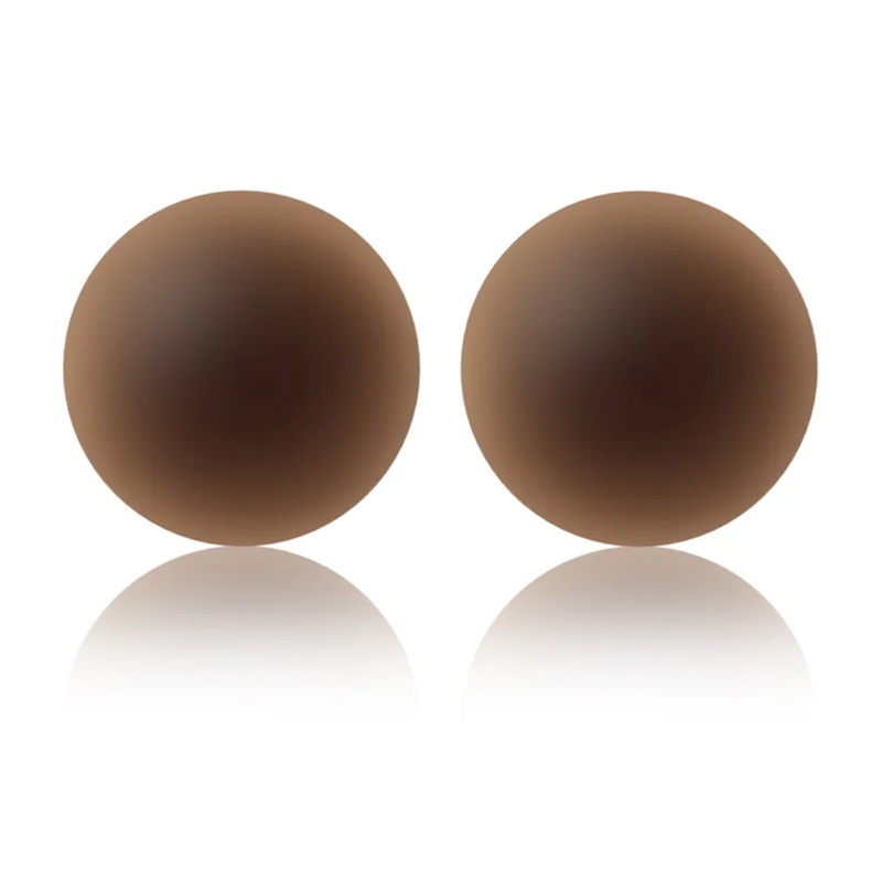 NOOD No-Show Round Adhesive Reusable Nipple Covers (3 inch) – Coffee / No. 9