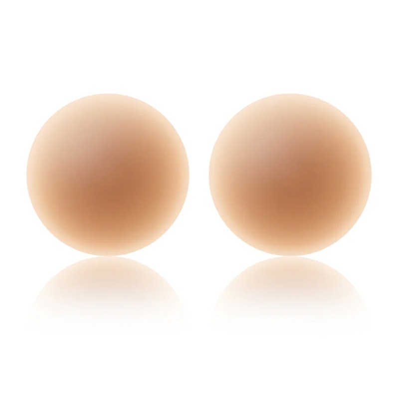 NOOD No-Show Round Adhesive Reusable Nipple Covers (3 inch) – Soft Tan / No. 5