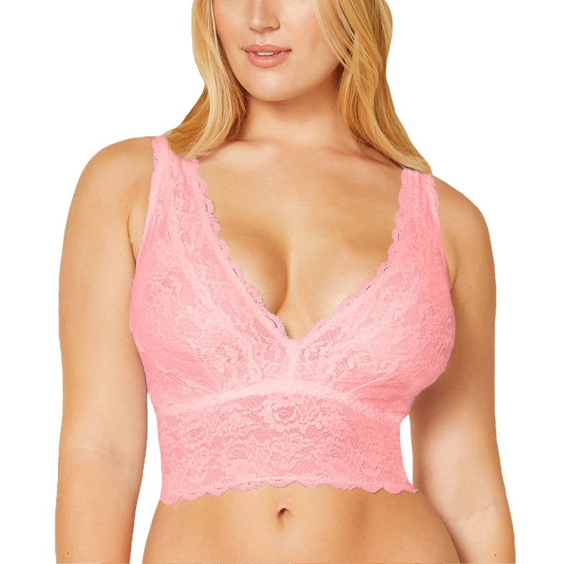 Cosabella Never Say Never CURVY Plungie Longline Bralette (NEVER1385) – Quartz Pink