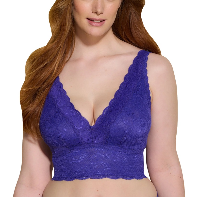 Cosabella Never Say Never CURVY Plungie Longline Bralette (NEVER1385) – Violett