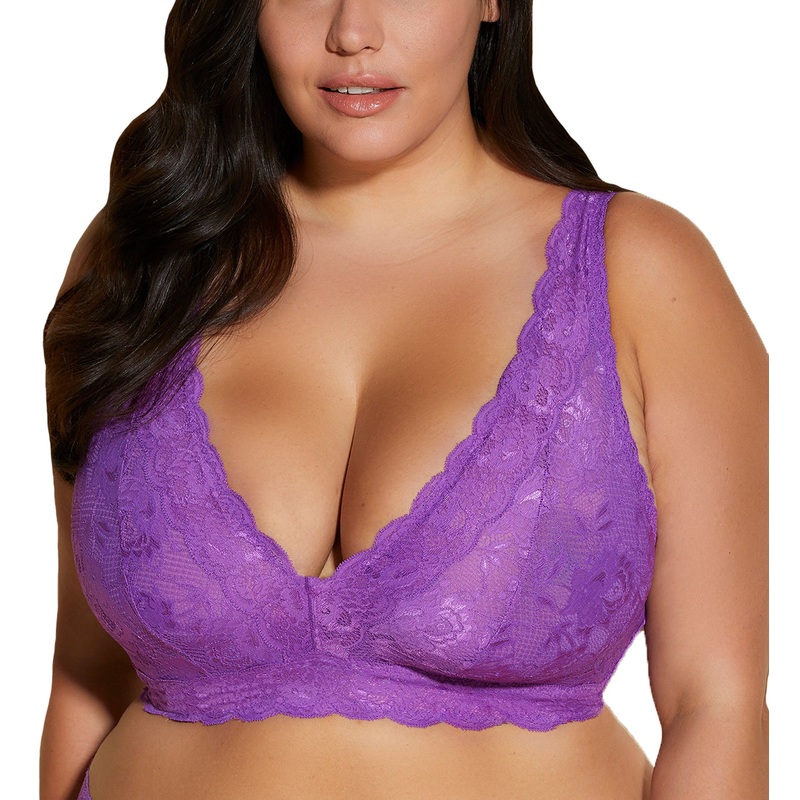 Cosabella Never Say Never Ultra CURVY Plungie Longline Bralette (NEVER1388) – Cyclamen