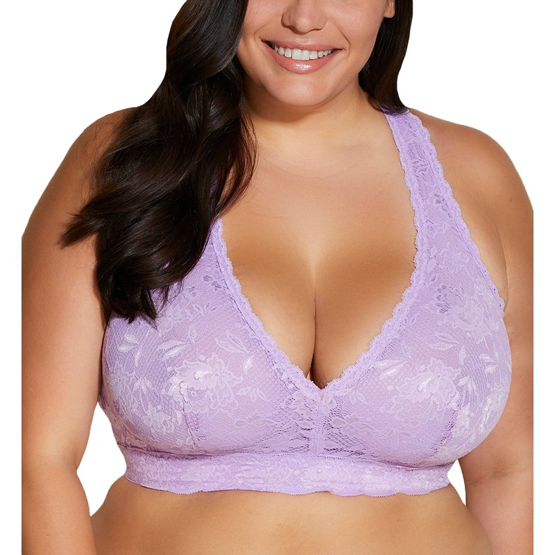 Cosabella Never Say Never Ultra CURVY Plungie Longline Bralette (NEVER1388) – Icy Violet