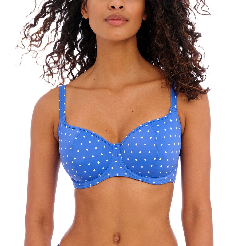 Freya Jewel Cove Sweetheart Padded Underwire Bikini Top (7231) – Azure