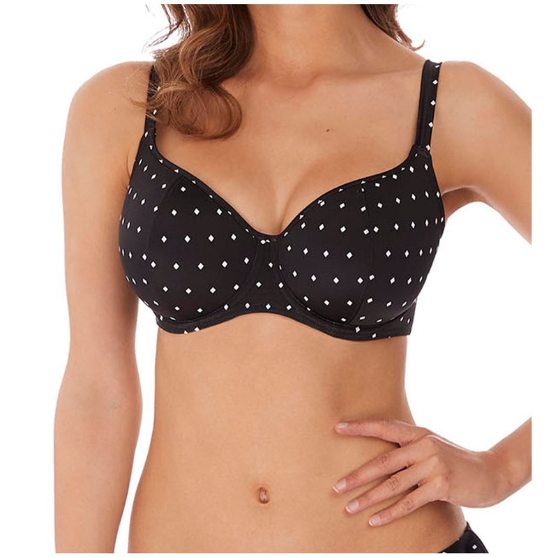 Freya Jewel Cove Sweetheart Padded Underwire Bikini Top (7231) – Black