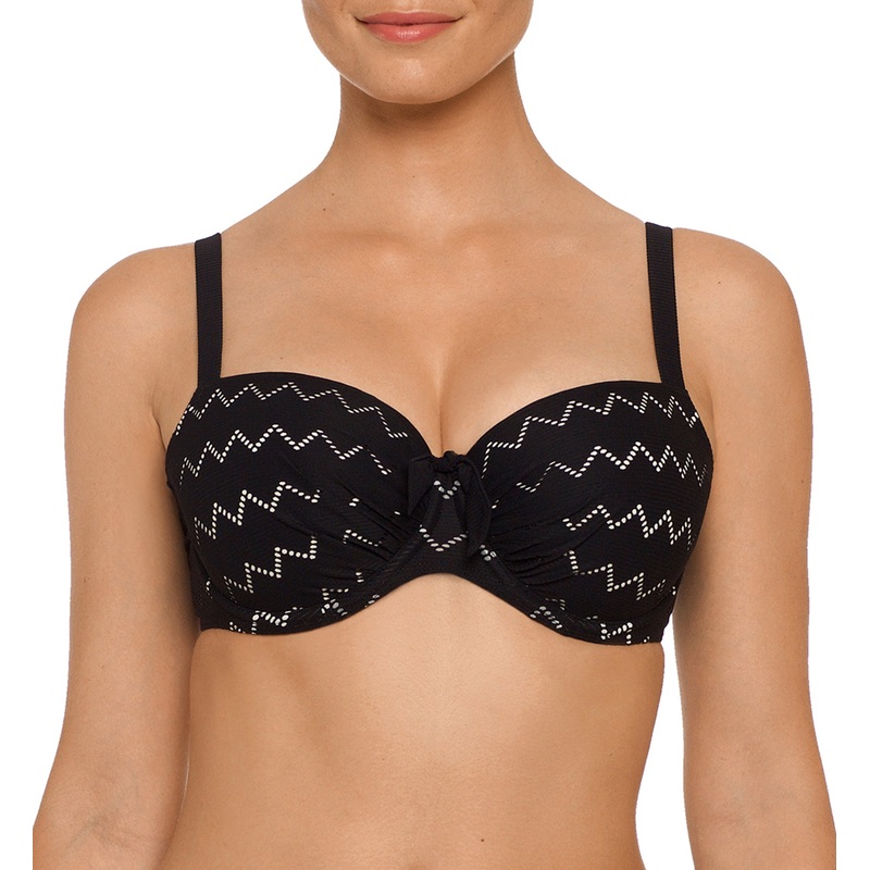 PrimaDonna Maya Padded Balcony Underwire Bikini Top (4004316) – Black