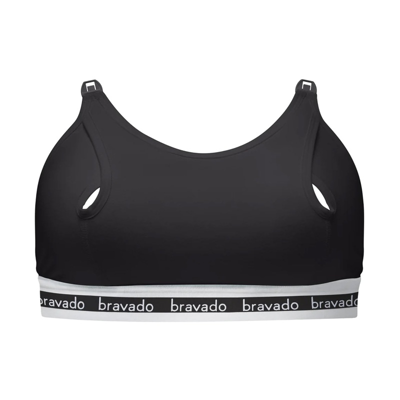 BRAVADO! DESIGNS Clip and Pump Hands-Free Nursing Bra ACCESSORY (9301V) – Black