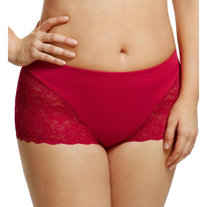 Elila Stretch Lace Cheeky Full Panty (3311) – Red