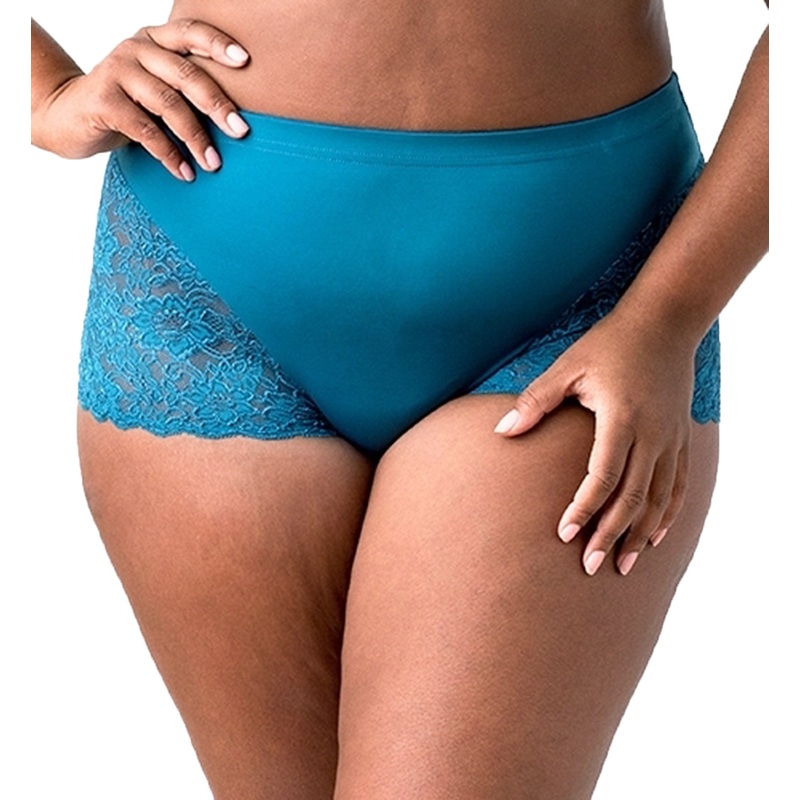 Elila Stretch Lace Cheeky Full Panty (3311) – Teal