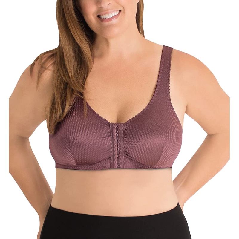 Leading Lady Marlene Zig-Zag Nylon Front Closure Bra (151) – Wistful Mauve