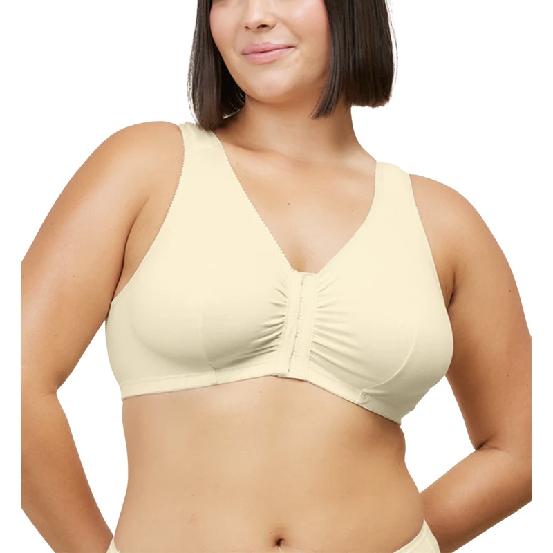 Leading Lady Meryl Cotton Front Closure Bra (110) – Ecru