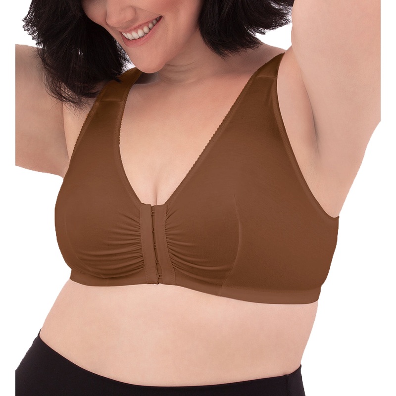Leading Lady Meryl Cotton Front Closure Bra (110) – Mocha Nude